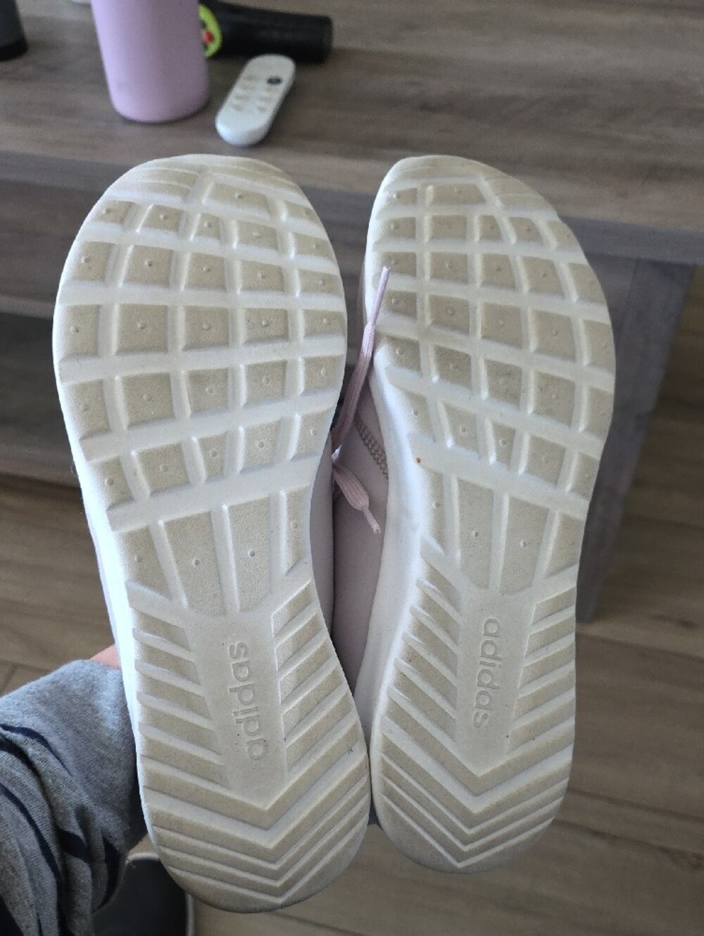 adidas Women’s Pale Pink Athletic Lace-Up Sneakers - Picture 2 of 5